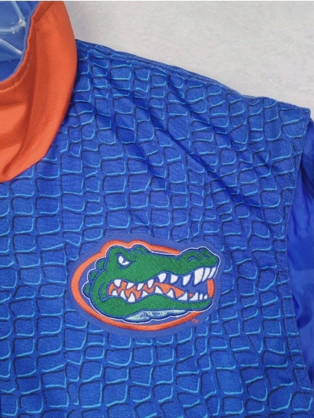 Vintage Nike Florida Gators Gator Skin Scales Print Puffer Jacket Mens XL RARE
